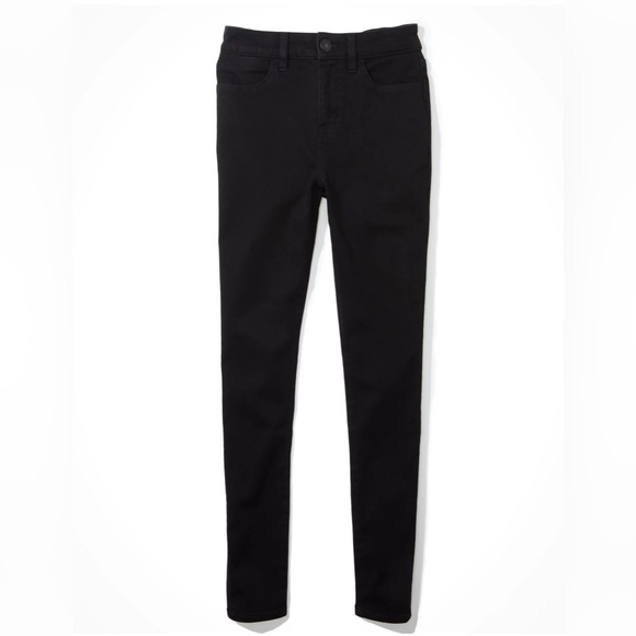 AE Dream Stretch High-Waisted Jegging Black Denim Jeans - Picture 3 of 10